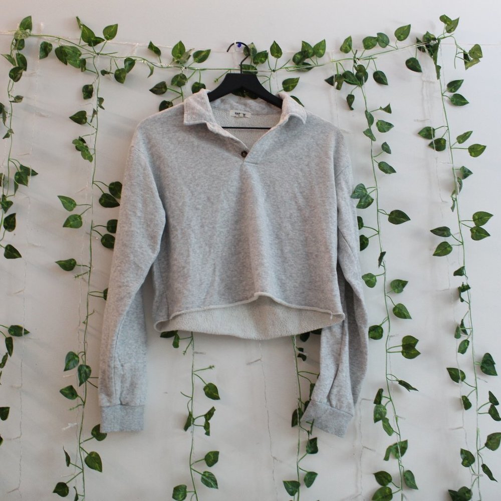 Garage Cropped Polo Sweatshirt